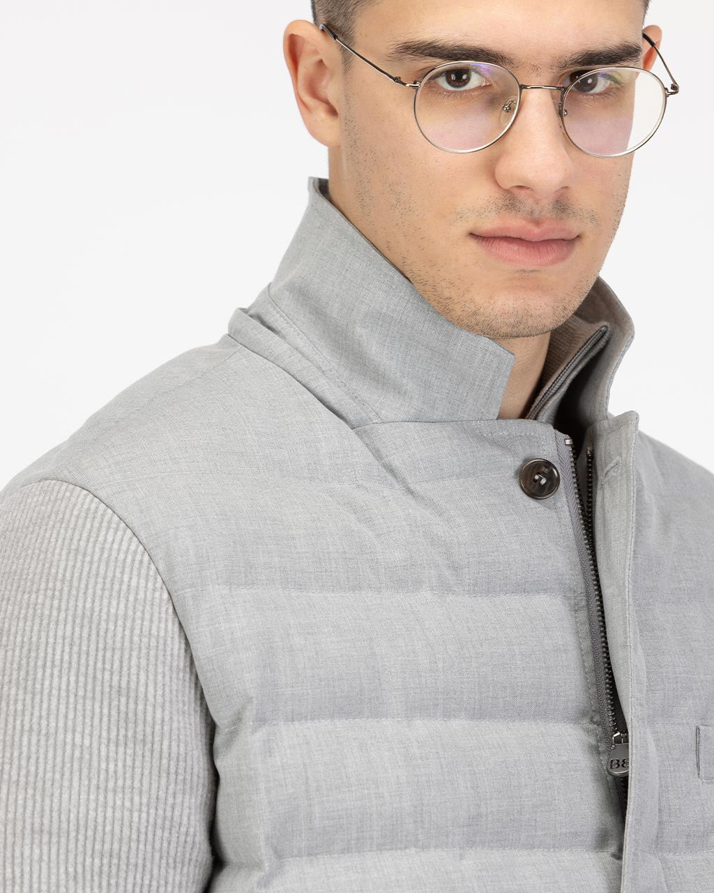 MOŠKA PREŠITA JAKNA S KAPUCO 10-451