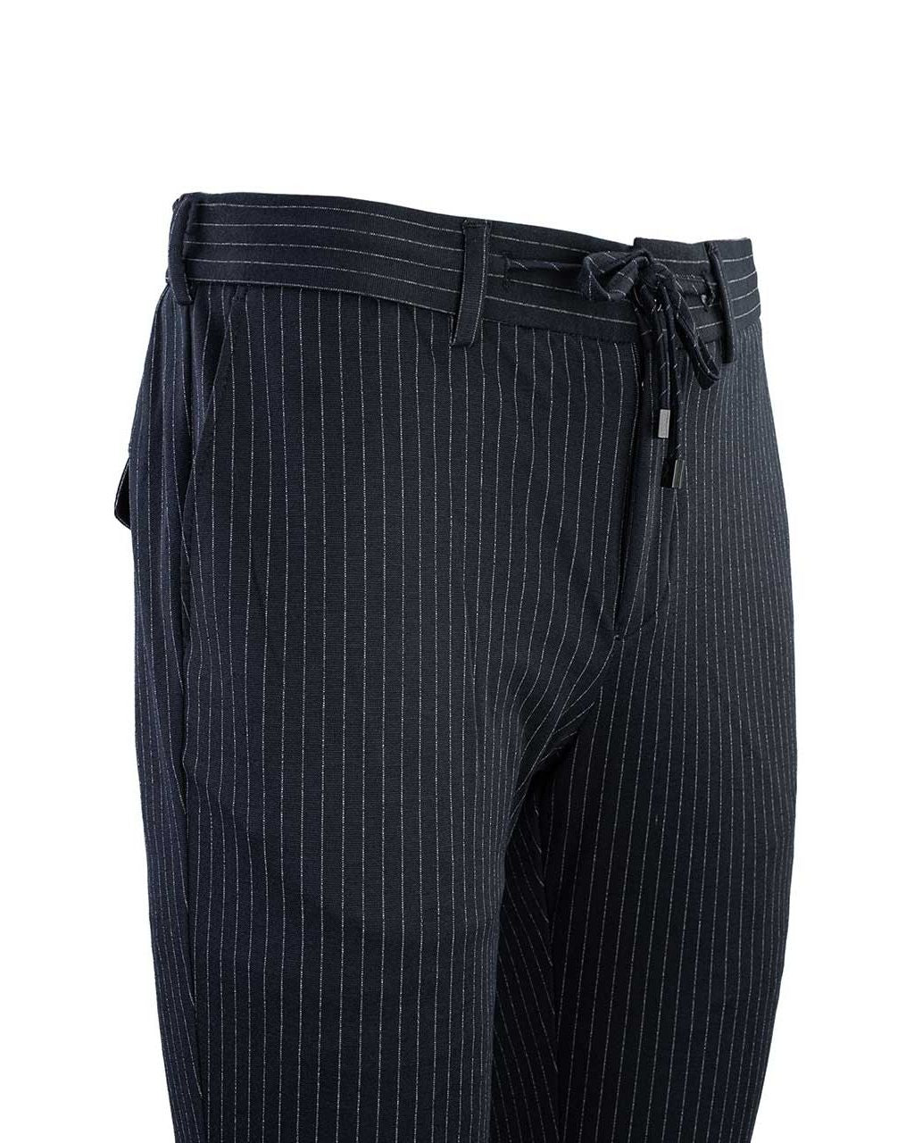 ČRTASTE HLAČE Z VEZALKO 2800